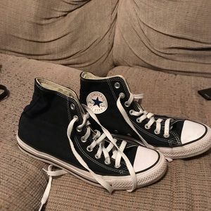 Excellent condition black high top Converse